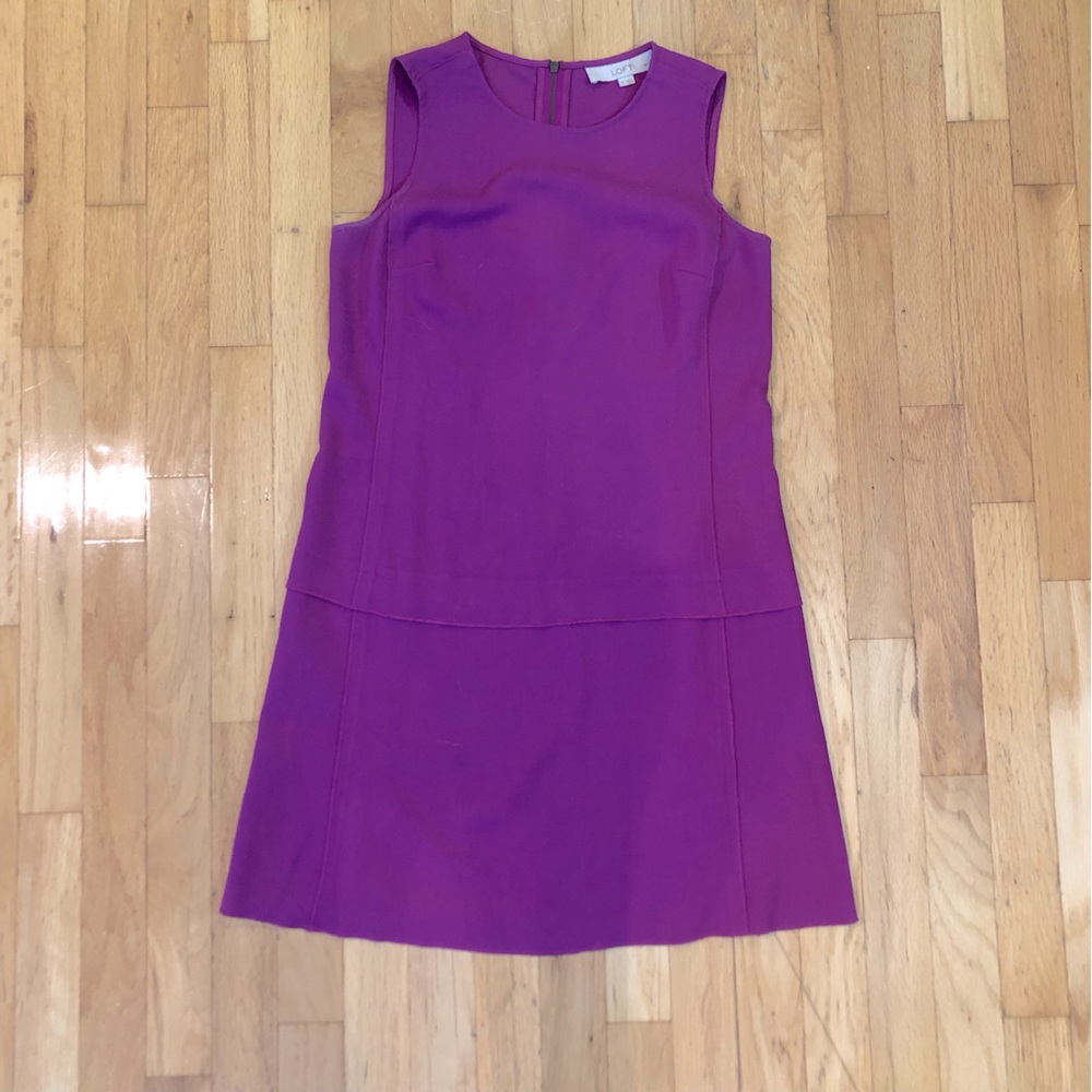 Ann Taylor Loft Magenta Dress